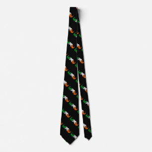 Irish Flagga Färg Grunge Mustache Slips