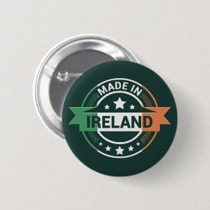 Irish Flagga Färg Made in Ireland St. Patrick Knapp