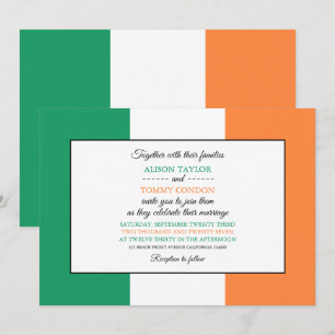 Irish Flagga, Flagga of Republic of Ireland Bröllo Inbjudningar