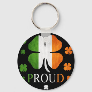 Irish flagga fyrklöver nyckelring