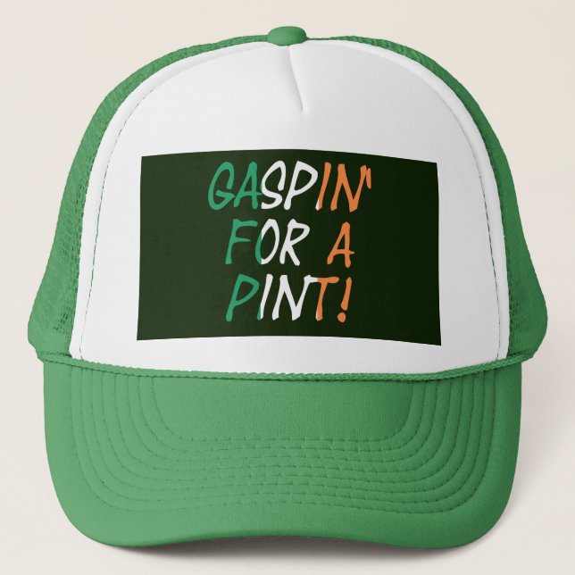 Irish Flagga Gaspin For a Pint overlay thant Keps (Framsida)