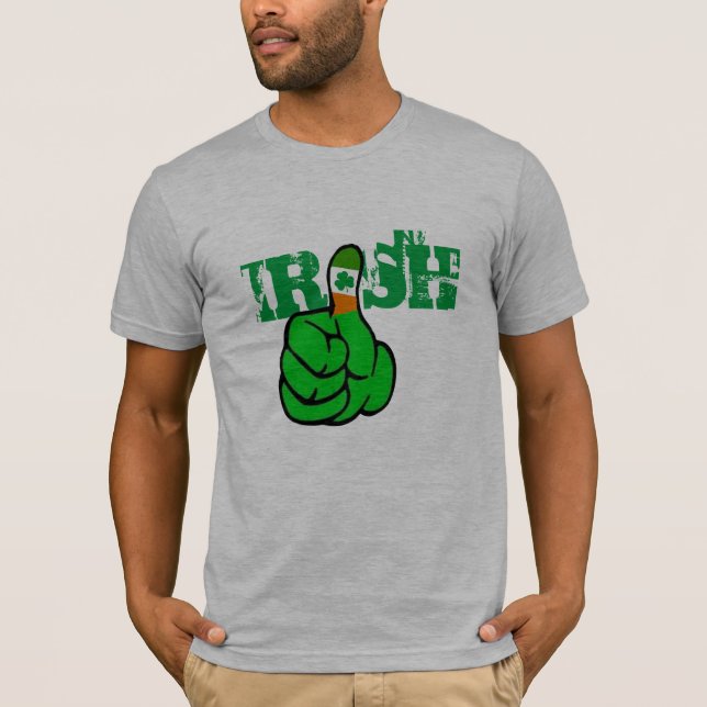 Irish flagga Grönt St patrick's day Lucky Grönt T Shirt (Framsida)