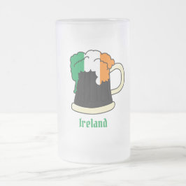 Irish Flagga Guinness Beer Frostat Ölglas