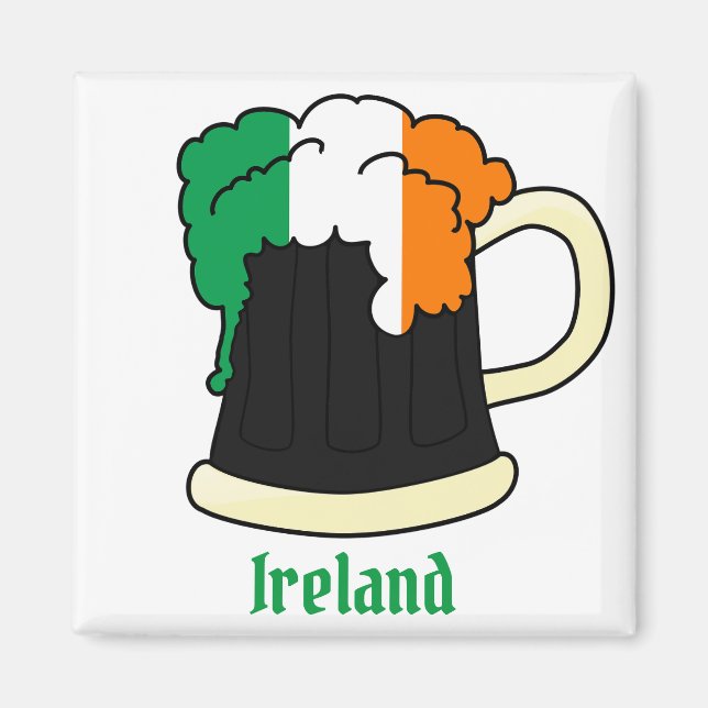 Irish Flagga Guinness Beer Magnet (Framsidan)