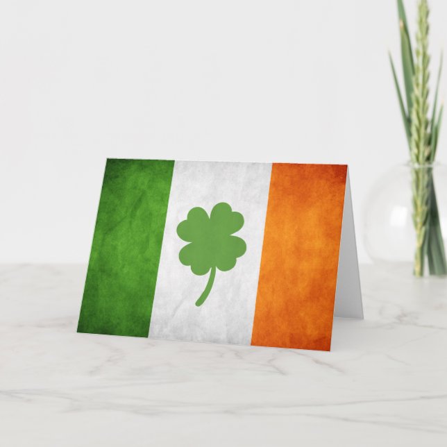 Irish Flagga Helgkort (Framsida)