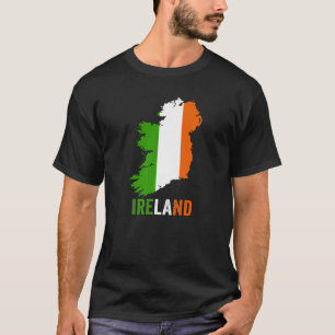 Irish Flagga I kärlek Ireland Pride Karta Manar Wo T Shirt