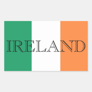 Irish Flagga Ireland Brev Sticker arc Rektangulärt Klistermärke