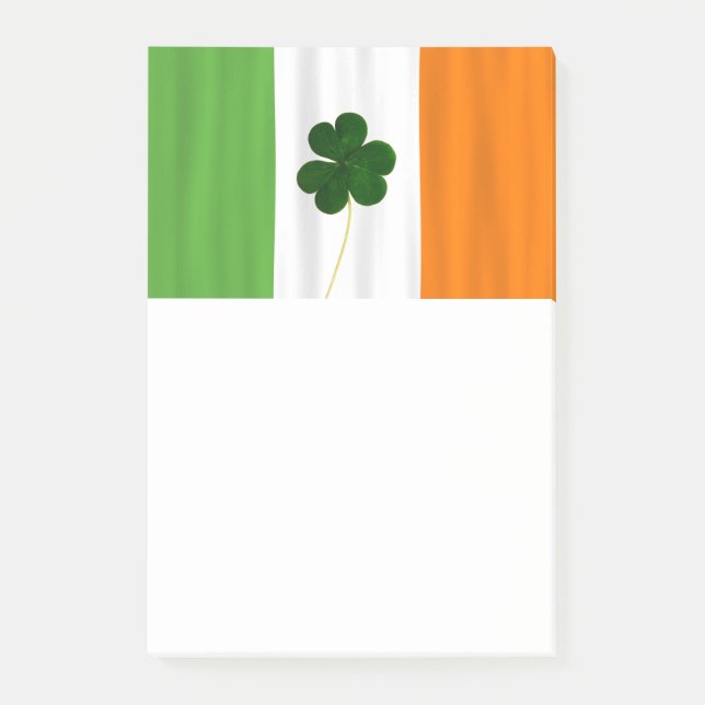 Irish Flagga Ireland Grönt White Orange Post-it Block (Framsida)