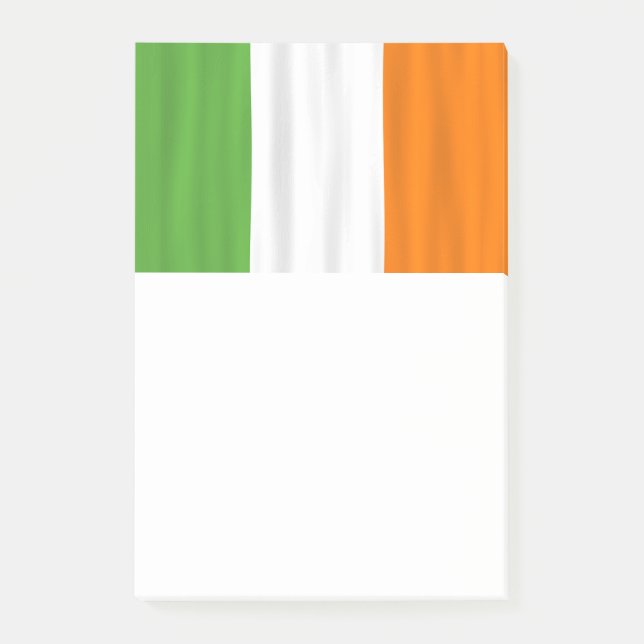 Irish Flagga Ireland Grönt White Orange Post-it Block (Framsida)