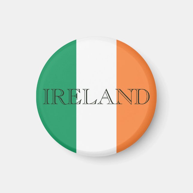 Irish Flagga Ireland macnt Magnet (Framsidan)