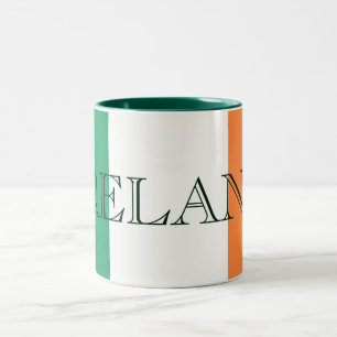Irish Flagga Ireland mugcent Två-Tonad Mugg
