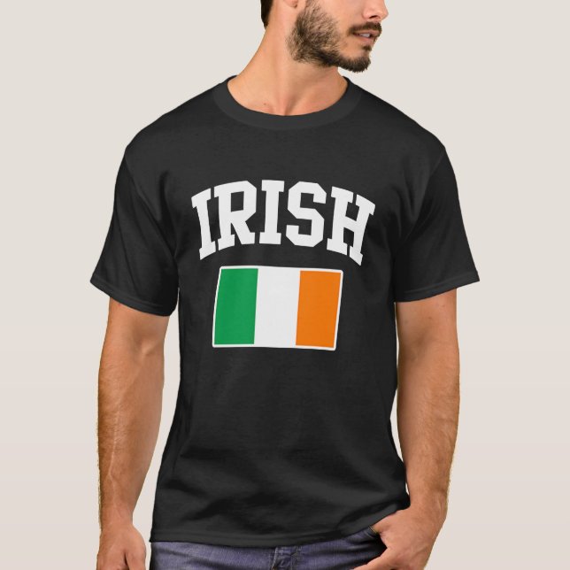 Irish Flagga Ireland St patrick's day T Shirt (Framsida)