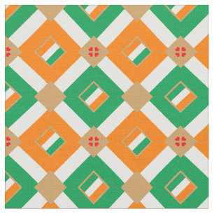 Irish Flagga & Ireland Trendig Fabric mode Tyg