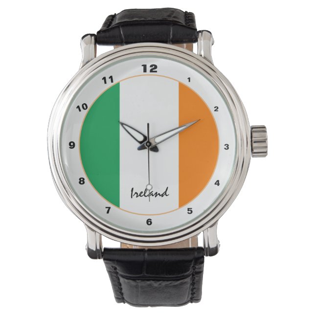 Irish Flagga & Ireland trendig mode /design Armbandsur (Framsida)