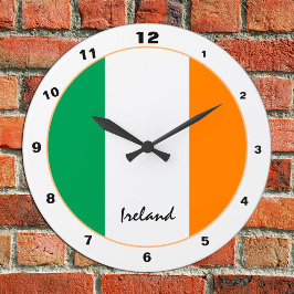 Irish Flagga & Ireland trendig mode /design Rund Klocka