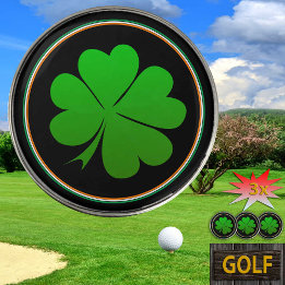 Irish Flagga, Lucky Klöver Golf Boll Marker, Irlan