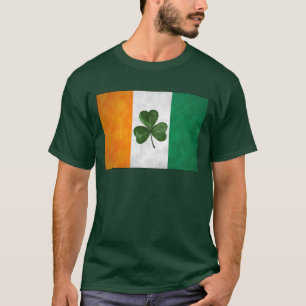 Irish Flagga Lucky Shamrock T Shirt