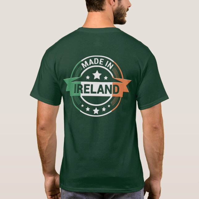 Irish Flagga Made in Ireland St. Patrick T-Sh T Shirt (Baksida)
