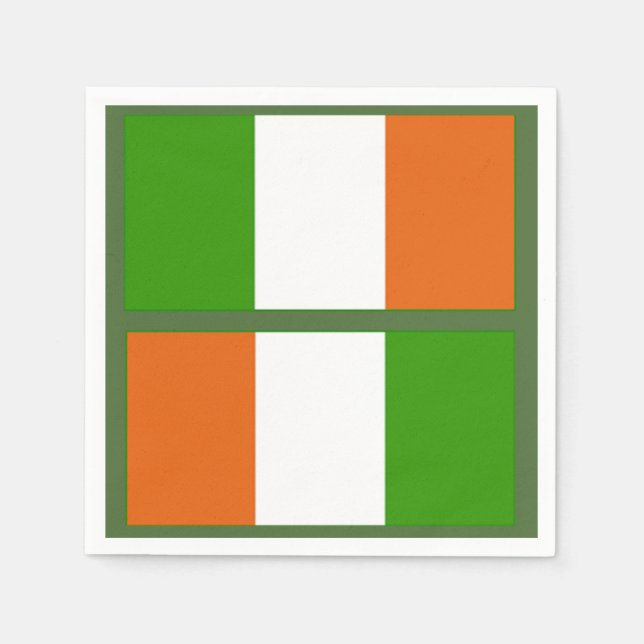 Irish Flagga Napkin Pappersservett (Framsidan)