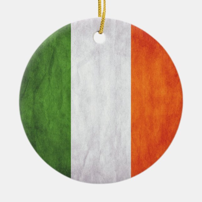 Irish Flagga & Nollaig Shona Duit jul Ornament (Framsidan)