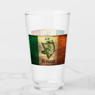 Irish Flagga och Harp Glaskopp