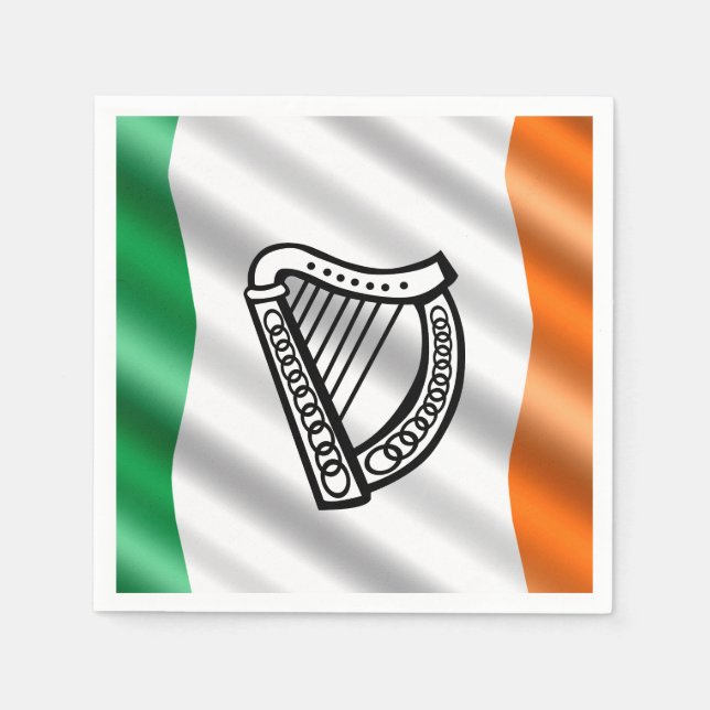 Irish flagga pappersservett (Framsidan)