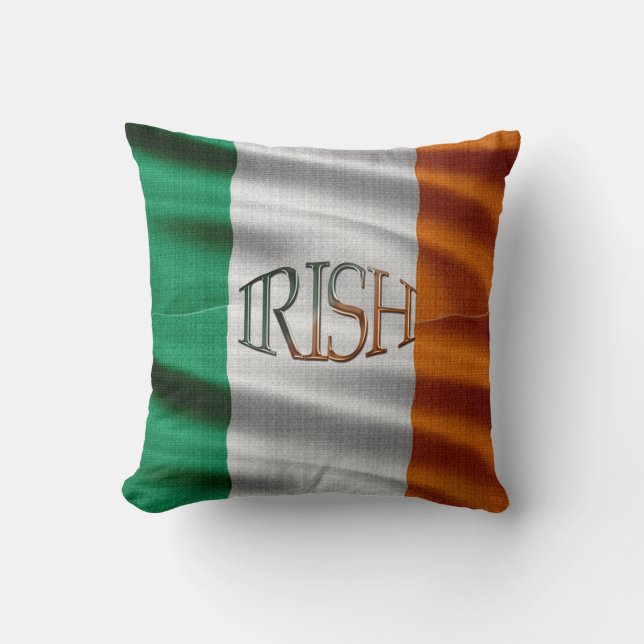 Irish Flagga Patriotic Celtic Ireland Kudde (Framsida)