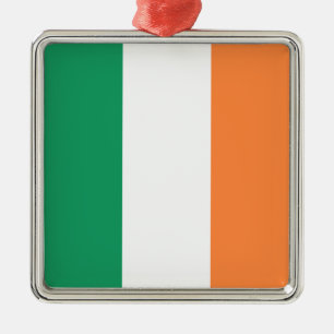 Irish Flagga (Republiken Irland) (ROI) (Eire) Julgransprydnad Metall