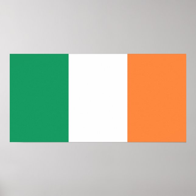 Irish Flagga (Republiken Irland) (ROI) (Eire) Poster (Framsidan)