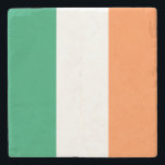 Irish Flagga (Republiken Irland) (ROI) (Eire) Stenunderlägg<br><div class="desc">Denna utformning är utmärkande för Republiken Irlands flagga, som är ett land i norra Västern av Europa. Republiken Irland består av 26 av de 32 grevskapen på ön Irland (som också på iriska är känt som Éire och i Ulster Scots som Airlann); de andra grevskapen utgör Nordirland, en del av...</div>