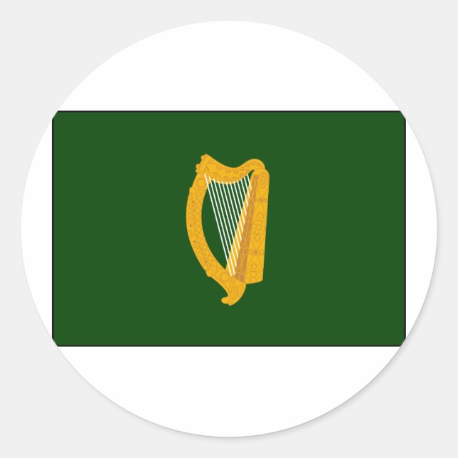 Irish Flagga Runt Klistermärke (Framsida)