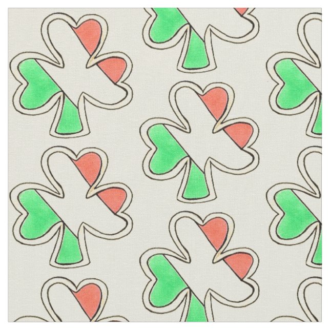 Irish Flagga Saint patrick's day Shamrock Cookie Tyg (Närbild)