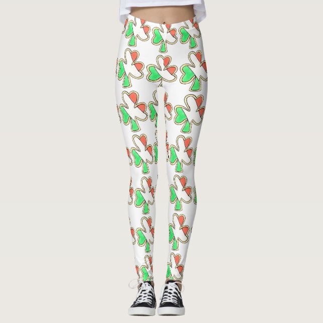 Irish Flagga Shamrock Cookie St. Patrick's Legging (Framsida)