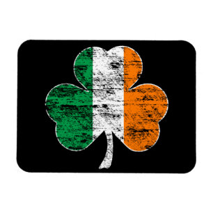 Irish Flagga Shamrock (Distress) Flexi Magnet