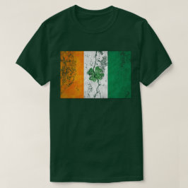 Irish Flagga Shamrock (Distress) T Shirt