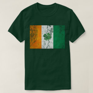 Irish Flagga Shamrock (Distress) T Shirt