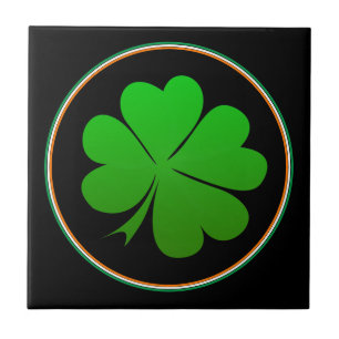 Irish Flagga, Shamrock, Ireland decor, Home Kakelplatta