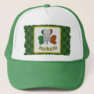 Irish Flagga Shamrock Irish National Tartan Keps
