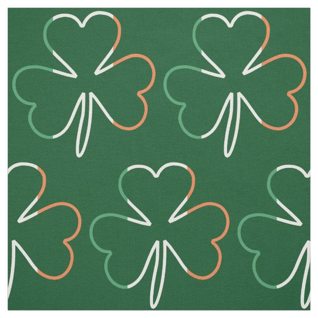 Irish Flagga Shamrock Klöver St. Patrick Tyg (Provkarta)