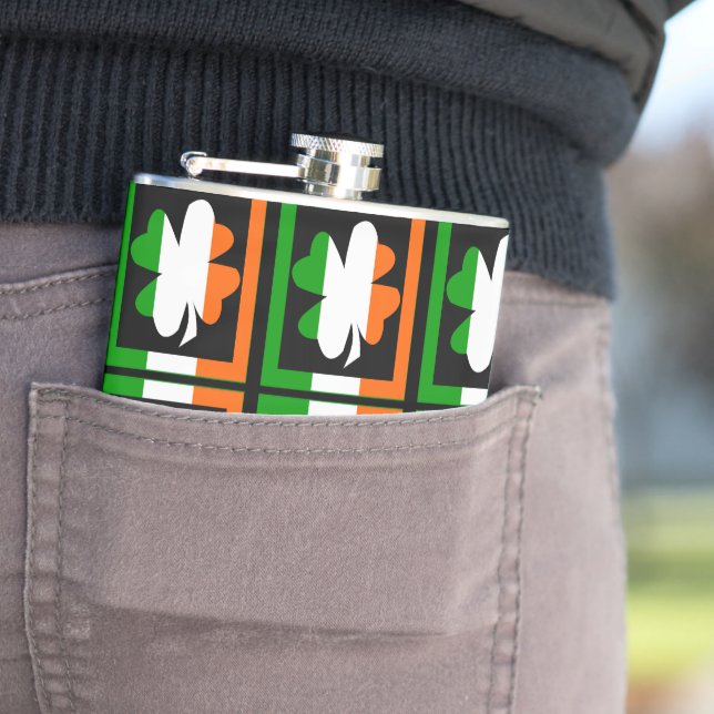 Irish Flagga Shamrock Mönster Fickplunta (In Situ)