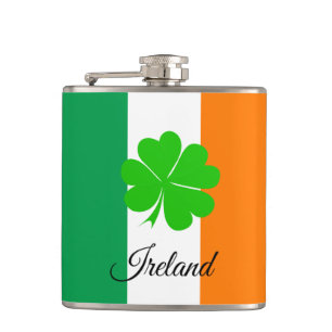 Irish Flagga & Shamrock, resa Irland/sportfantaste Fickplunta