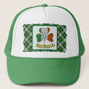 Irish Flagga Shamrock St Patrick Tartan Keps