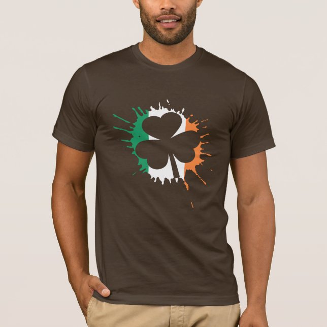 Irish Flagga Shamrock St patricks day Tee Shirt (Framsida)