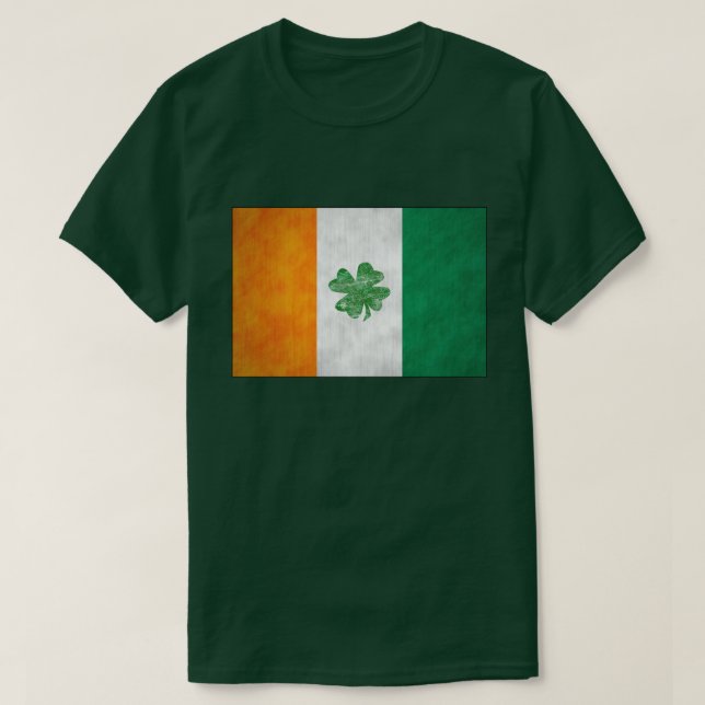 Irish Flagga Shamrock T-Shirts (Design framsida)