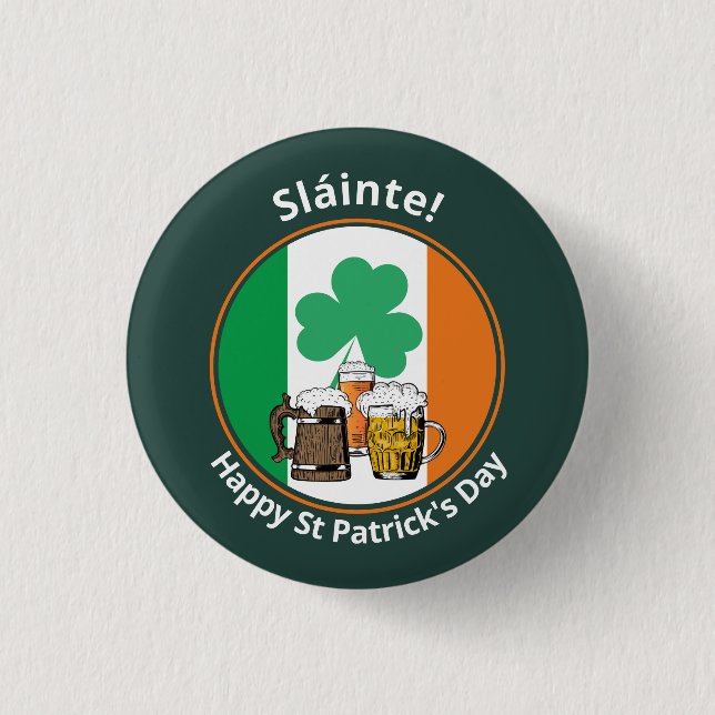 Irish Flagga St patricks day Knapp (Framsida)