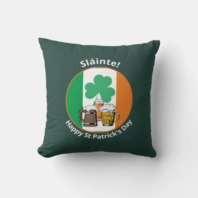 Irish Flagga St patricks day Kudde (Framsida)