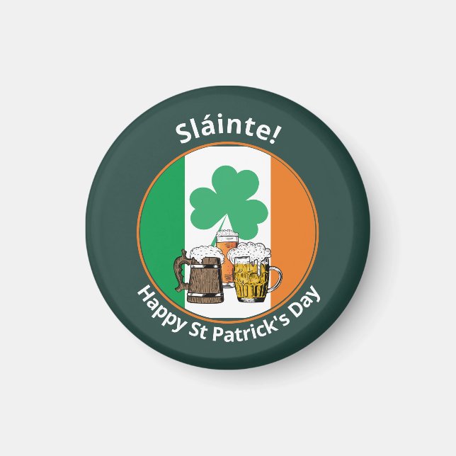 Irish Flagga St patricks day Magnet (Framsidan)