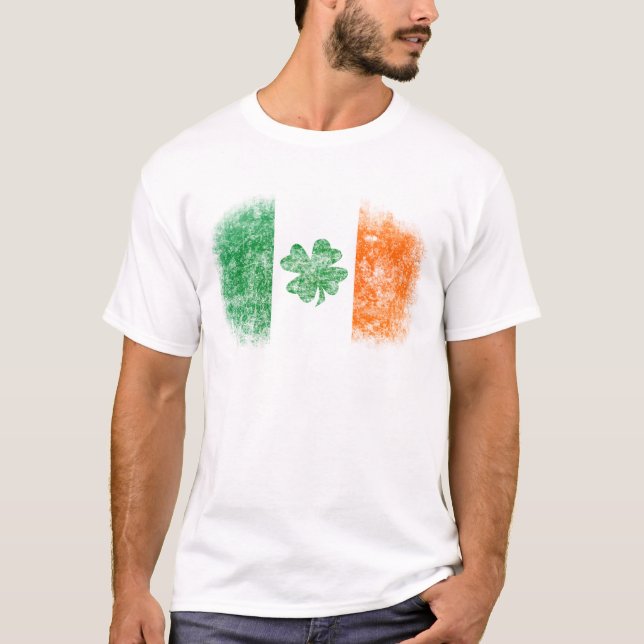 Irish Flagga T-SHirt (Framsida)