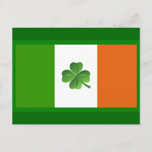 Irish flagga vycard vykort