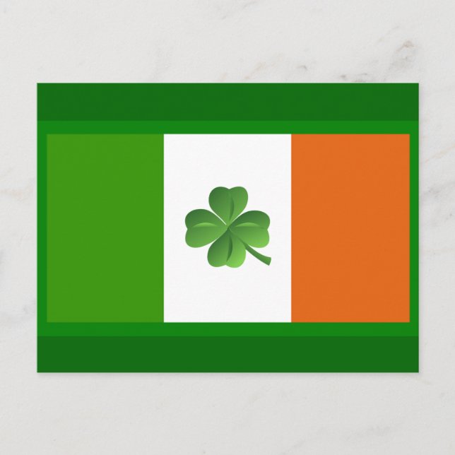 Irish flagga vycard vykort (Framsida)